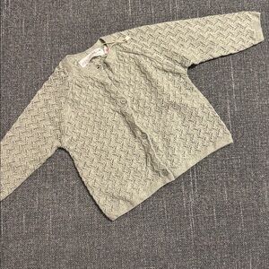 Zara Pointelle Sage Cardigan